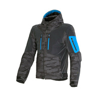 Macna Aytee Mens Textile Motorbike Jacket - Grey Camo / Night Eye / Blue
