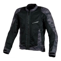 Macna Velocity Mens Textile Summer Mesh Motorbike Jacket - Black / Grey Camo