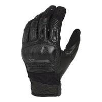 Macna Rime Leather Motorbike Gloves - Black
