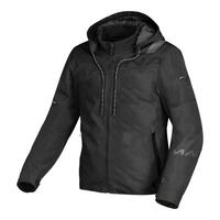Macna Racoon Mens Motorbike CE Jacket, Detachable Hoodie - Black