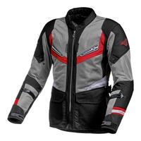 Macna Aerocon Mens Motorbike Adventure Jacket - Black/Grey/Red