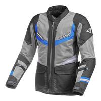 Macna Aerocon Mens Motorbike Adventure Jacket - Black/Grey/Blue