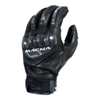 Macna Chicane mens short leather summer motorcycle gloves track Race street road