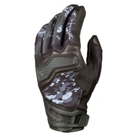 Macna Osiris mens short leather spandex summer motorcycle gloves Grey