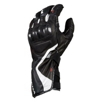 Macna Apex mens leather track Race street road Sports motorcycle gloves blk/wht