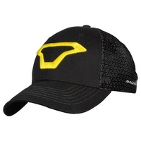 Macna Premium Snapback Snap Back Curved Peak Cap, Black