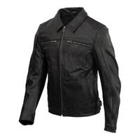 Merlin Kingsbury D3O Leather Motorbike Jacket - Black