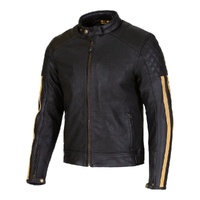 Merlin Icon D3O® Perforated Leather Motorbike Jacket Black/Gold