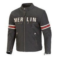 Merlin Revival D3O® Perforated Leather Motorbike Jacket Black/Vintage