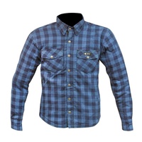 Merlin Axe Flannel CE Level 1 Motorbike Shirt - Blue