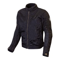 Merlin Chigwell Lite Mens Waxed Cotton Motorbike Jacket - Black