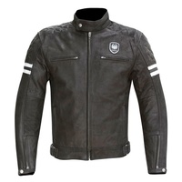 Merlin Hixon Mens Leather Motorbike Jacket - Black