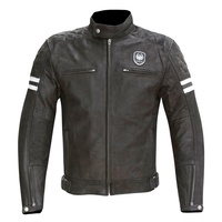 Merlin Hixon Mens Leather Motorbike Jacket - Black