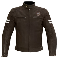 Merlin Hixon Mens Leather Motorbike Jacket - Brown