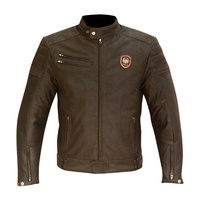 Merlin Alton Mens Leather Motorbike Jacket - Brown