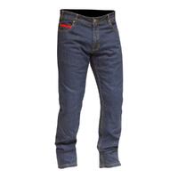Merlin Blake Mens Regular Fit Stretch Denim Motorbike Jeans - Blue