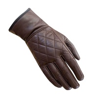 Merlin Ladies Salt Premium Leather Motorbike Riding Gloves, Brown