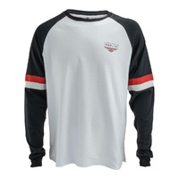 Merlin Durham Long Sleeve T-Shirt -  White Black