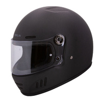 Merlin Revival Full Face Motorbike Helmet - Matte Black