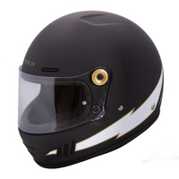 Merlin Revival Full Face Motorbike Helmet - Flash Matt Black
