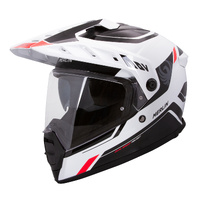 Merlin Torres Full Face Motorbike Helmet - White/Red