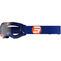 Shot Racegear Assault 2.0 Focus Motorbike Goggles - Gloss Navy/Orange