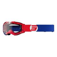 Shot Racegear Assault 2.0 Focus Motorbike Goggles - Gloss Patriot Red/Blue