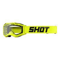 Shot Racegear Assault 2.0 Solid Motorbike Goggles - Gloss Neon Yellow