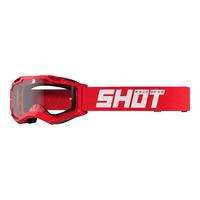 Shot Racegear Assault 2.0 Solid Motorbike Goggles - Gloss Red
