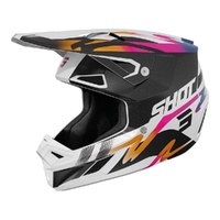 Shot Speed Wave Off Road Helmet  - Black/White Pearly