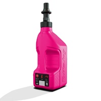 Tuff Jug Fuel Can with Black Ripper Cap with View Strip - Pink -10L