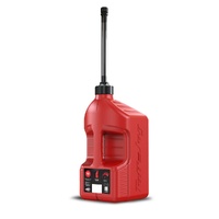 Tuff Jug - Fuel Can With Black Standard Cap Auto Stop Spout and View Strip - Red - 20L
