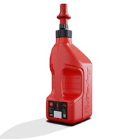 Tuff Jug - 10L Fuel Can With Red Ripper Cap and View Strip - Red