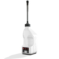 Tuff Jug - Fuel Can With Black Standard Cap Auto Shut Of Spout and View Strip - White - 10L