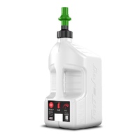 Tuff Jug Fuel Can with Green Ripper Cap with View Strip - White -20L