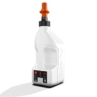 Tuff Jug - 10L Fuel Can With Orange Ripper Cap and View Strip - White