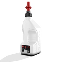 Tuff Jug - Fuel Can With Red Ripper Cap and View Strip - White - 10L