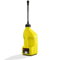 Tuff Jug - Fuel Can With Black Standard Cap Auto Shut Of Spout and View Strip - Yellow -10L