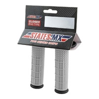 STATES Mx Pro Series Diamond Hand Grips  - Half Waffle - Red