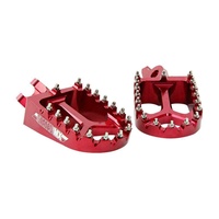 States MX S2 Alloy Off Road Footpegs - Yamaha - Red