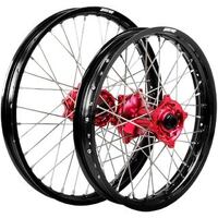 States MX Wheel Set for 2021-2022 GasGas EC250 F 21/18 - Black/Red