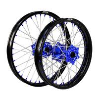 States MX Wheel Set for 2014-2023 Husqvarna TC250 21/19 - Black/Blue
