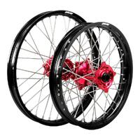 Wheel Set for Honda CR85 / CRF150R Big Wheel - 19" Front / 16" Rear - Black/Red