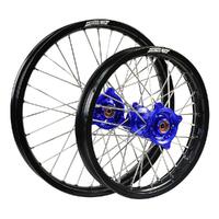 States MX Wheel Set for 2014-2024 Husqvarna TC85 SW - 17/14 Black/Blue