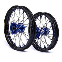 States MX Wheel Set for 2017-2023 Husqvarna TC65 14/12 - Black/Blue