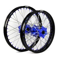 Wheel Set for 2018-2023 Kawasaki KX250 / KX45F 21" Front / 18" Rear - Black/Blue (Blue Nipples)