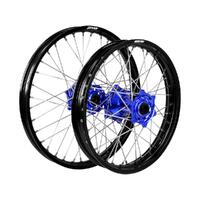 States MX Wheel Set for 2018-2024 Yamaha YZ65 - 14/12 Black/Blue