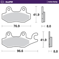 Moto-Master Right Brake Pads for 2012-2016 Kawasaki KVF650I Brute Force (for one caliper)