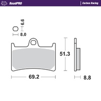 Moto-Master Front Brake Pads for 2002-2013 Yamaha TDM900 (for one caliper)