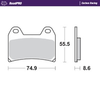 Moto-Master Front Brake Pads for 2001-2005 Cagiva 1000 Raptor (for one caliper)